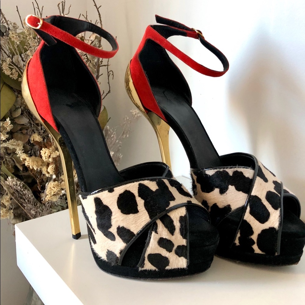Giuseppe Zanotti Calf Hair D'orsay Stiletto